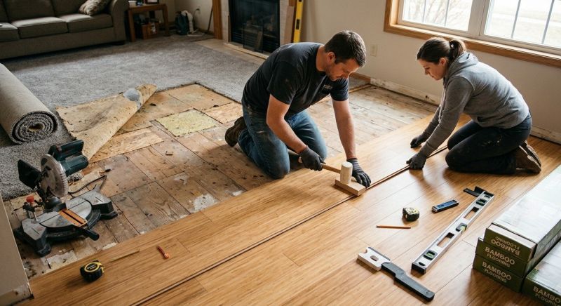 Bamboo Flooring Installation in Salisbury, NC