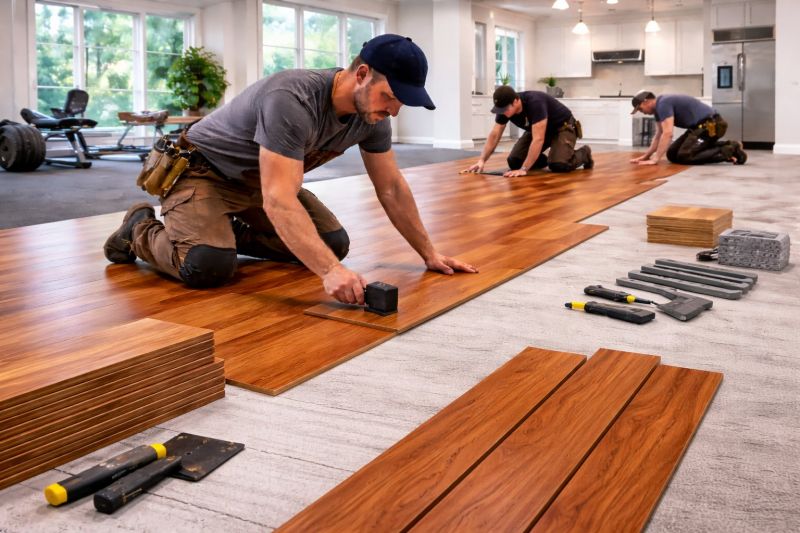 Cherry Floor Installation in Salisbury, NC