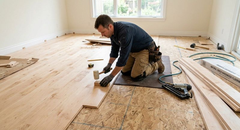 Maple Flooring Installation in Concord, NC
