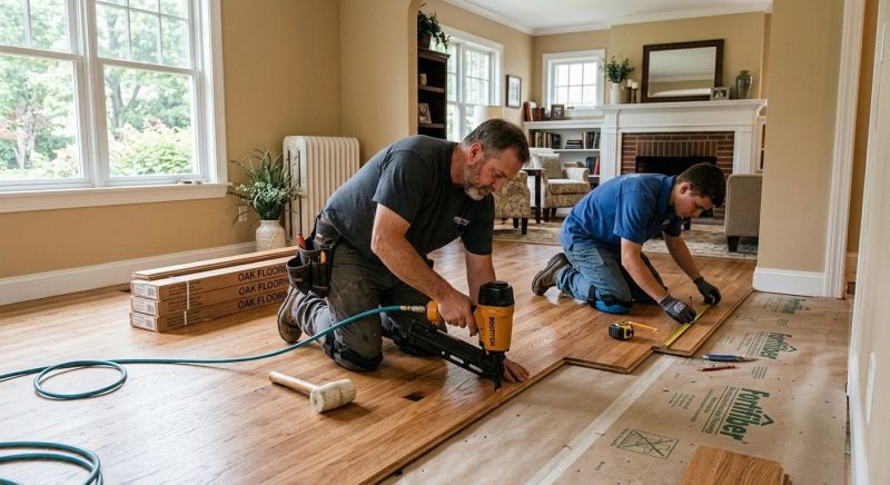 Oak Floor Installation in Kannapolis, NC