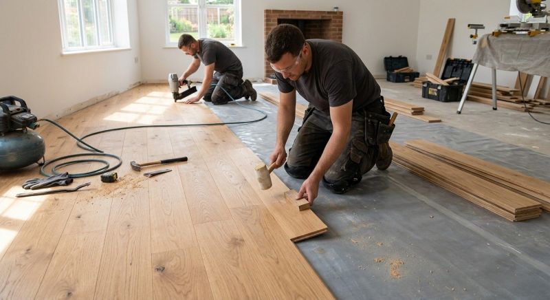 Oak Floor Installation in Rockwell, NC