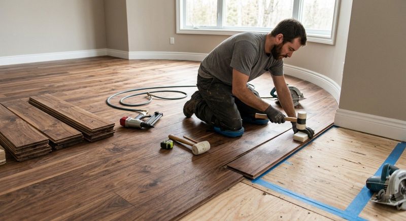 Walnut Flooring Installation in Salisbury, NC