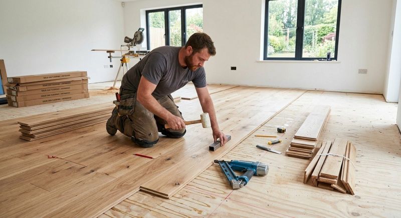 White Oak Floor Installation in Salisbury, NC
