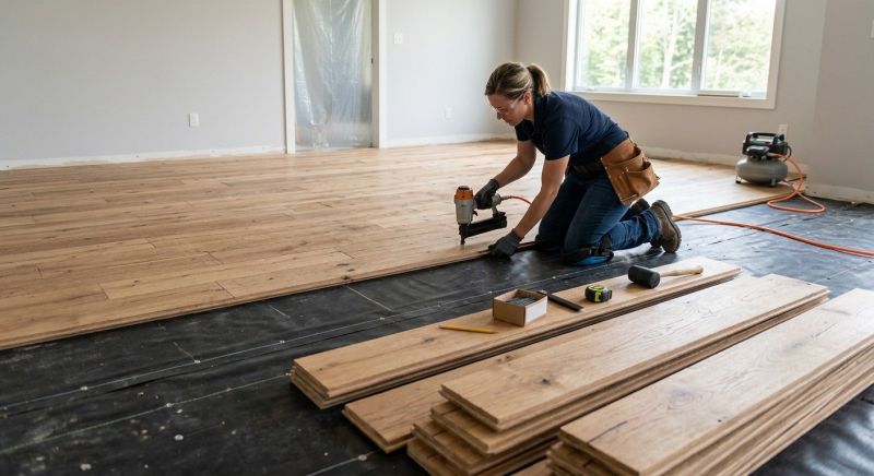 Wide Plank Floor Installation in Salisbury, NC
