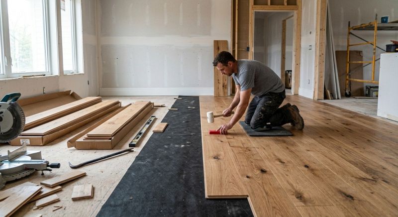 Wide Plank Floor Installation in Salisbury, NC