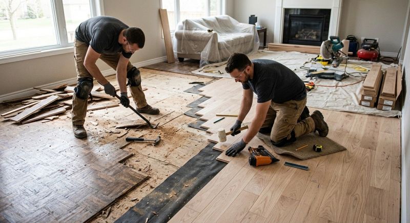 Wood Floor Replacement in Salisbury, NC